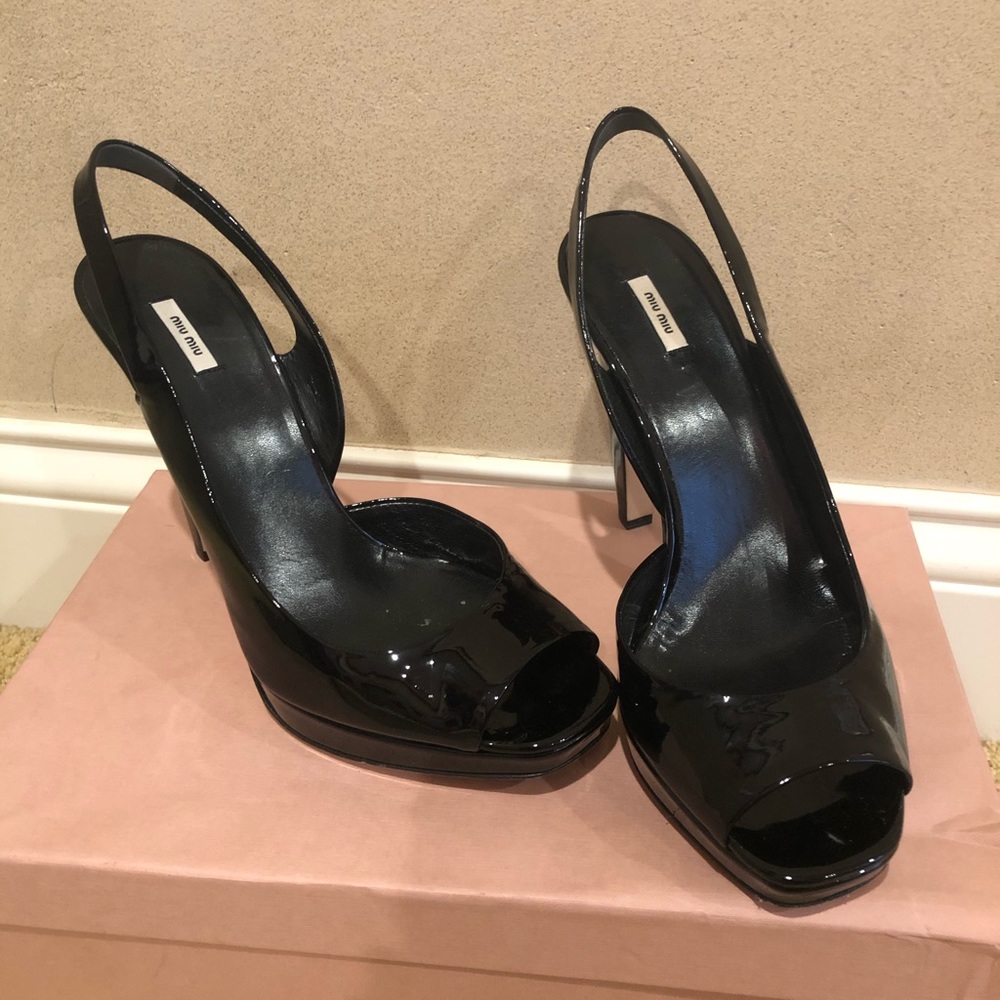 Miu miu black high heels